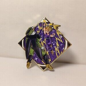 Dragon Ball Z Super Saiyan 2 Gohan Punching Cell Enamel Pin Official DBZ Badge